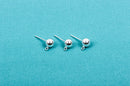 10 Deluxe Sterling Silver earring components ear posts, ear studs, 6mm ball, pms0255