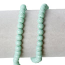 6mm SPEARMINT GREEN Mint Green Glass Beads, Round Pastel Green, 32" strand bgl0988