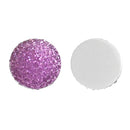 25 RESIN DRUZY Style Pavé CABOCHONS, fuschia purple, 10mm diameter  cab0253