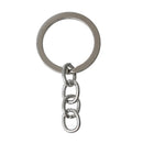 30 bulk Key Rings with Chain, for adding your own charms, beads, 1" diameter  fin0355
