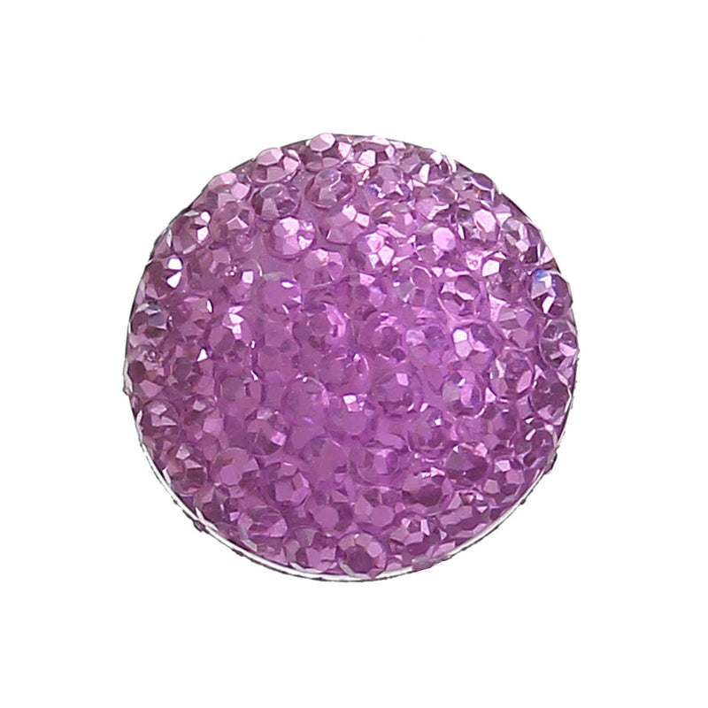 20 RESIN DRUZY Style Pavé CABOCHONS, fuschia purple, 12mm diameter  cab0257