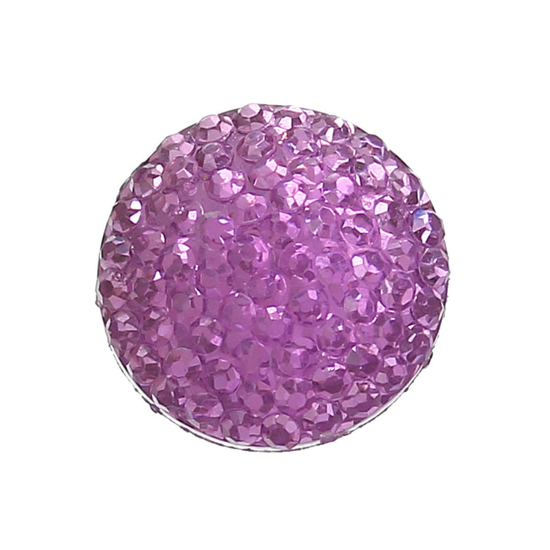 25 RESIN DRUZY Style Pavé CABOCHONS, fuschia purple, 10mm diameter  cab0253