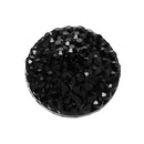 25 RESIN DRUZY Style Pavé CABOCHONS, black, 10mm diameter  cab0256
