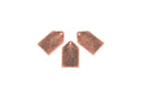 10 Distressed Copper Stamping Blanks, Charms, TAG shape 7/8" x 1/2" 24 gauge msb0197