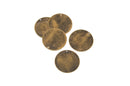10 Distressed Brass Stamping Blanks, Charms, LARGE CIRCLE DISC shape 1 3/8" diameter 24 gauge msb0202