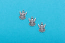 8 Filigree ANGEL Charm Pendants, silver tone metal, 3/4" tall chs1612