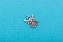 8 Filigree ANGEL Charm Pendants, silver tone metal, 3/4" tall chs1612