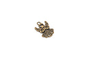 8 Filigree ANGEL Charm Pendants, bronze tone metal, 3/4" tall chb0299