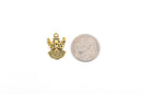 8 Filigree ANGEL Charm Pendants, antiqued gold tone metal, 3/4" tall chg0174