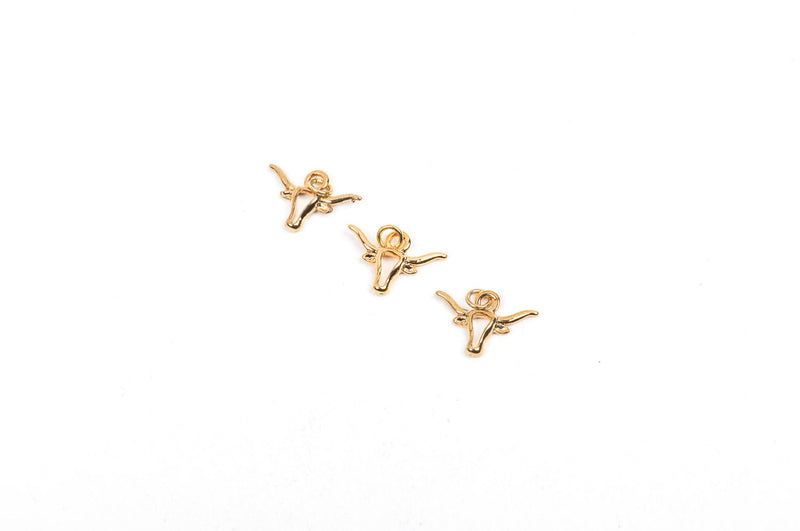 1 gold plated TEXAS LONGHORN Charm  chg0179