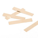 2 Gold Filled Rectangle Metal Stamping Blanks, 14k, for bar pendants, double clad, 22 gauge, 1.5" x 1/4" pmg0005