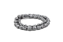 Matte Dark Silver GREY HEMATITE SKULL Beads, Titanium coated carved gemstone, 1 strand, 10x8mm ghe0046