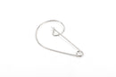 5 SHAWL SCARF PINS, Silver tone metal, nickel free, 2" long fin0356