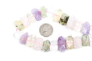 18x12mm Mixed Nugget Gemstone Beads, full strand, amethyst, rose quartz, citrine, rock crystal, prehnite gmx0022