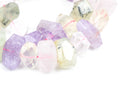 18x12mm Mixed Nugget Gemstone Beads, full strand, amethyst, rose quartz, citrine, rock crystal, prehnite gmx0022
