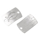 5 JESUS FISH Ichthus Charms, Silver Tone 2-hole Link Connector Charms, 1" long  chs1642