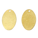 20 Brass Stamping Blanks, Charms, OVAL shape 3/4" x 1/2" 26 gauge msb0216