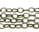 Oval Loop Bronze Metal Cable Link Chain, links are 8x6mm, 4 meters (about 13 feet)  fch0209
