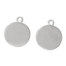 4 Thick Silver Zinc Metal CIRCLE DISC Stamping Blanks, Charms Pendants 1/2" 14 gauge msb0220