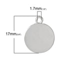 4 Thick Silver Zinc Metal CIRCLE DISC Stamping Blanks, Charms Pendants 1/2" 14 gauge msb0220