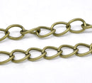 1 yard (3 feet) Large Bronze Metal Curb Link Chain,  links are 15x11mm  fch0206