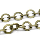 1 yard (3 feet) Large Bronze Metal ROUND Link Chain, links are 8mm  fch0212a