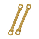 50 Gold Brass Straight 2-hole Spacer Bars Findings for Jewelry Making, 5/8" long fin0360
