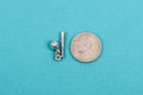 6 Movable BASEBALL BAT and Ball Charms, Silver Tone Pewter Charm Pendant  chs1648