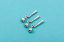 6 Movable BASEBALL BAT and Ball Charms, Silver Tone Pewter Charm Pendant  chs1648