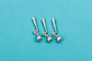 6 Movable BASEBALL BAT and Ball Charms, Silver Tone Pewter Charm Pendant  chs1648