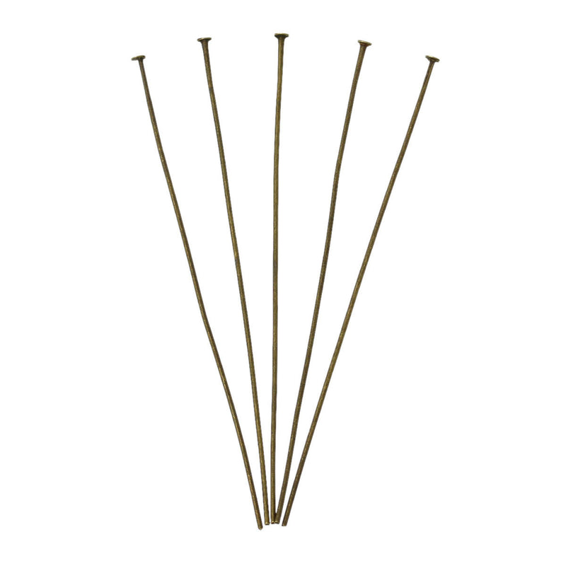 500 Bronze Flat Head Pins for jewelry making, 2-3/4" long 20ga, pin0075