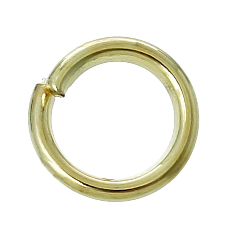 50 Gold Plated open jump rings, 4mm OD, 2.4mm ID, 20 gauge wire, jum0102a