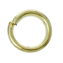 1000 Gold Plated open jump rings, 6mm OD, 4mm ID, 18 gauge wire, jum0103b