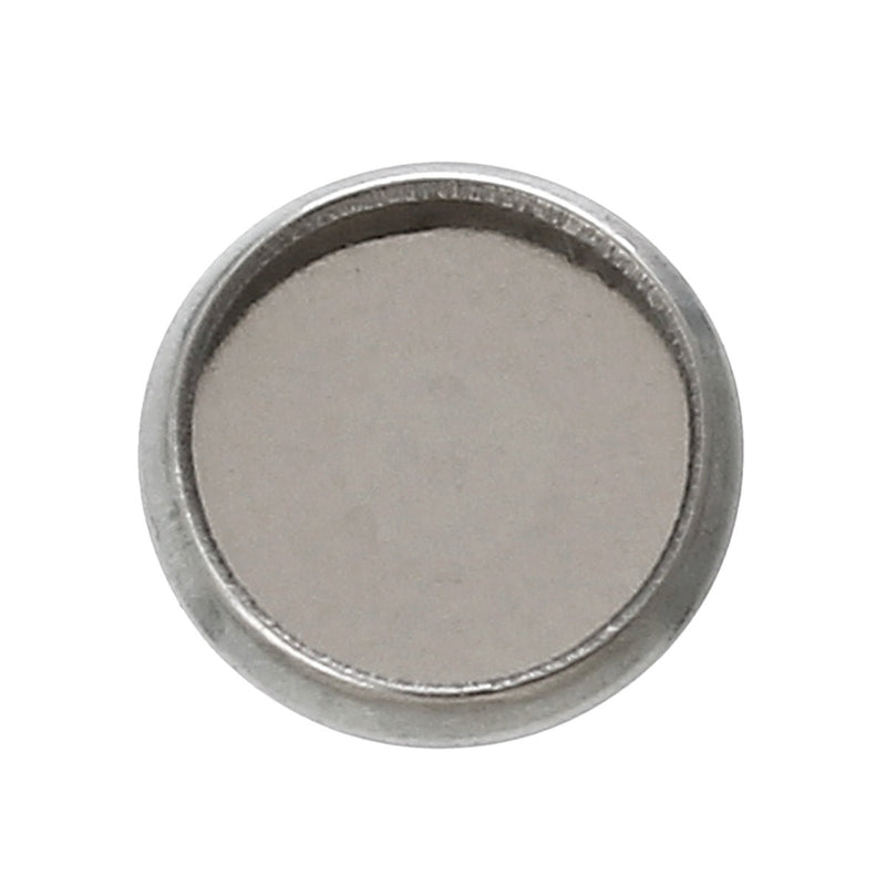 20 stainless steel cabochon bezel setting components, fits 10mm round inside bezel  fin0368