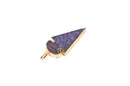 1 Grape Purple ARROWHEAD AGATE Gemstone Pendant, Gold Plated Bezel, 2-1/4" long  cgm0045