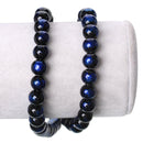8mm Dark BLUE BLACK Round Glass Pearl Beads, double strand, about 104 beads,  bgl1015