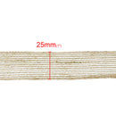 1" wide Flat Hemp Fiber Cord Ribbon loose weave embellishment, 10 meters, about 32 feet,  rib0079