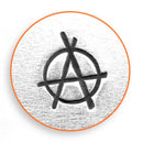 ImpressArt Metal Design Stamp,  6mm ANARCHY Symbol  tol0266