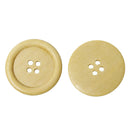 50 Large Wood Buttons, 35mm or 1-3/8" diameter natural light wood color, but0214b