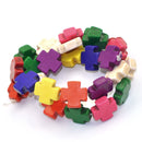 Howlite MALTESE Cross Stone Beads MIXED COLORS, 15mm, 1 strand  how0354