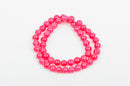 8mm HOT PINK Round Dyed Candy Jade Gemstone Beads, full strand, about 52 beads gjd0050