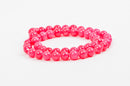 8mm HOT PINK Round Dyed Candy Jade Gemstone Beads, full strand, about 52 beads gjd0050