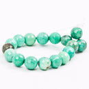 6mm Blue Green GRASS AGATE Gemstone faceted ROUND Beads, 4" strand about 16 beads, gag0144