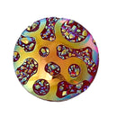 BULK 200 Round Resin Druzy Cabochons, Rainbow AB Metallic Frosted, 12mm  cab0265b