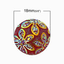 10 Round Resin Druzy Cabochons, Metallic Frosted BURGUNDY RED AB Druzy Cabochons, 18mm, 3/4"  cab0264