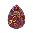 10 Teardrop Druzy Cabochons, Resin Metallic Frosted BURGUNDY AB Color, 18x13mm, 3/4"x1/2"  cab0267