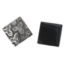 10 Square Druzy Cabochons, Resin Metallic Frosted SILVER GREY, 10mm, 3/8"  cab0266