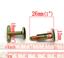 10 Cuff Link blanks, bronze plated bezel tray blanks, fits 12mm round cabochons fin0380