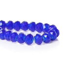 8x6mm ROYAL BLUE Glass Rondelle Beads, faceted, full strand, bgl1075