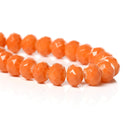 6x4.5mm TANGERINE ORANGE Glass Rondelle Beads, faceted, full strand, bgl1083
